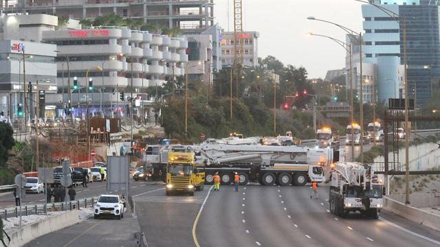 הקמת גשר יהודית איילון נחסם שוב ליממה